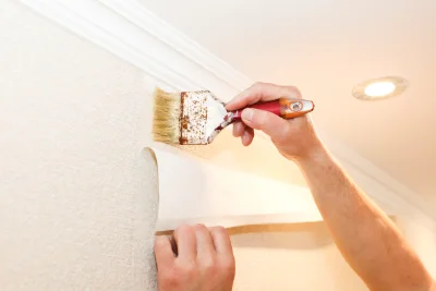 Pose de papier peint à Avon-les-Roches — revêtements muraux et toiles de verre